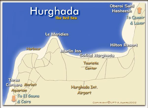 Hurghada Hotels Map