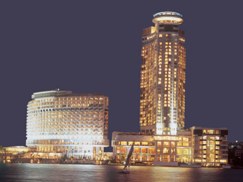 Hotel from river Nile, Grand Hyatt Hotel Cairo